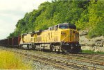 Empty coal train rolls east